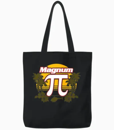 Magnum Pi Funny Tote Bags - Black