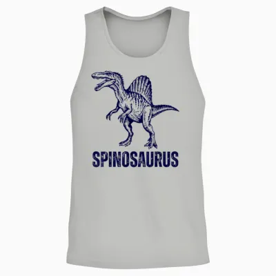 Spinosaurus Retro Roaring Dinosaurier Grafik Kinder Unisex Tank Top - Ash