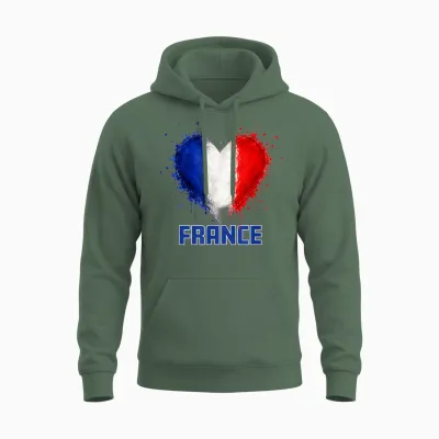 Fußball - World Cup Wm 2026 Frankreich Fan Unisex Hoodie - Military Green