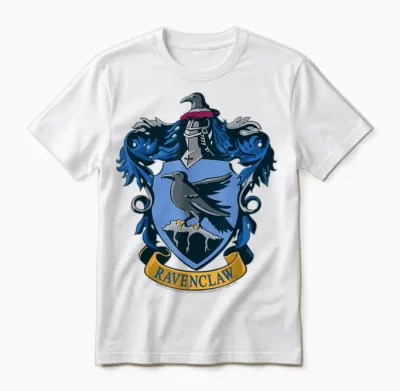 Harry Potter Ravenclaw Hogwarts House Nouveau Crest Unisex T-Shirt - White