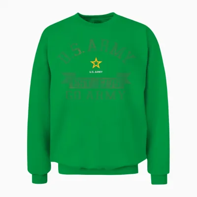 Military Army United States Vintage Go Green Unisex Sweatshirt - Irish Green
