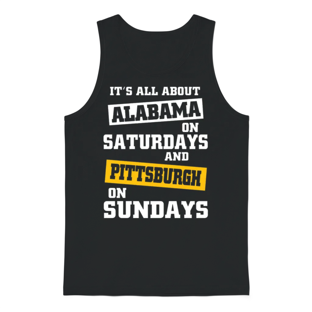 Pittsburgh - It's All About Alabama on Saturdays Unisex Tank Top - Black