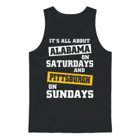 Pittsburgh - It's All About Alabama on Saturdays Unisex Tank Top - Black – 1