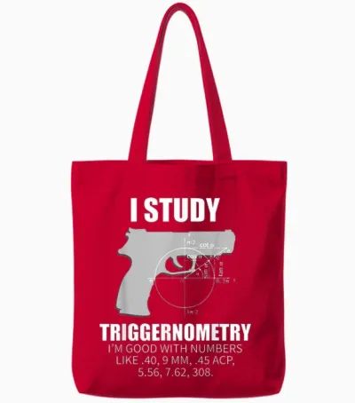 Triggernometry Gun Owner 2nd Amendment Rights Gift Tote Bags - Red
