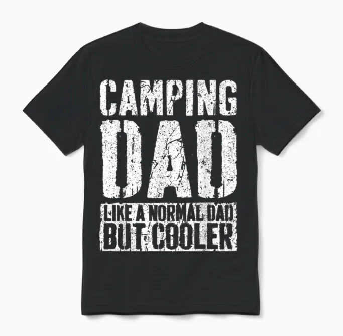 Camping Papa Shirt Herren Vatertag Camping Papa Unisex T-Shirt in Black