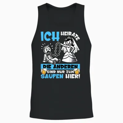 Poltern Bräutigam T-Shirt Jga Männer Junggesellenabschied Unisex Tank Top - Black