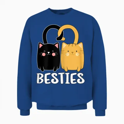Best Friends Beste Freundin Für 2 Mädchen Katzen Partnerlook Unisex Sweatshirt - Royal