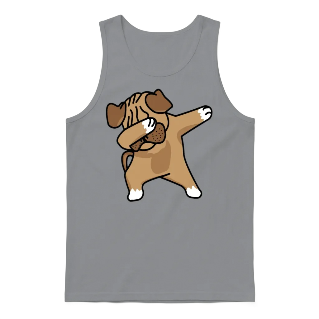 Pug Dab 01 Unisex Tank Top - Sport Grey