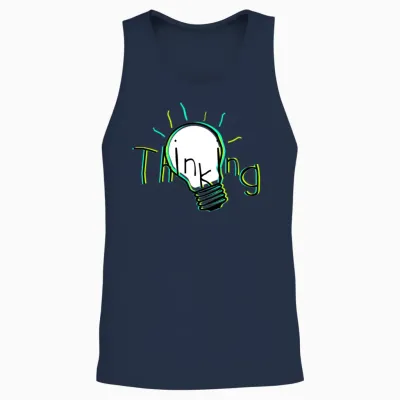 Thinking Unisex Tank Top - Navy