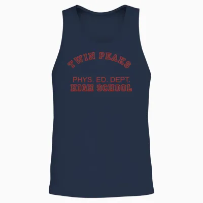 Twin Peaks High School Phys. Ed. Dept. Unisex Tank Top - Navy