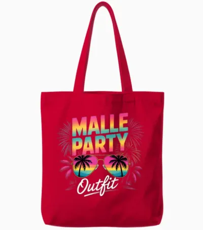 Malle Party Outfit Mallorca Tote Bags - Red