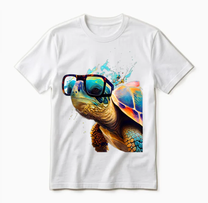 Schildkröte Mit Sonnenbrille Unisex T-Shirt in White
