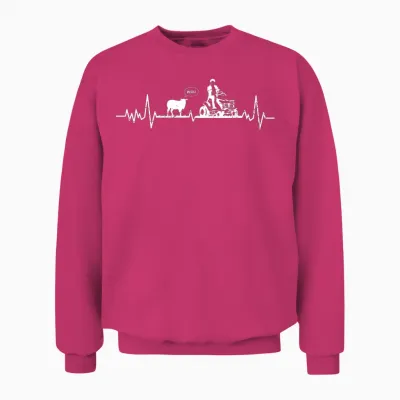 Rasenmäher Rasen Mähen Garten Schaf Herzschlag Spruch Unisex Sweatshirt - Heliconia