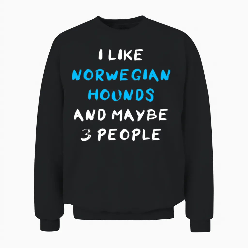 Norwegian Hound Funny Unisex Sweatshirt in Black