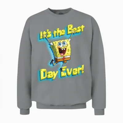 Spongebob Squarepants It's the Best Day Ever! Unisex Sweatshirt - Sport Grey