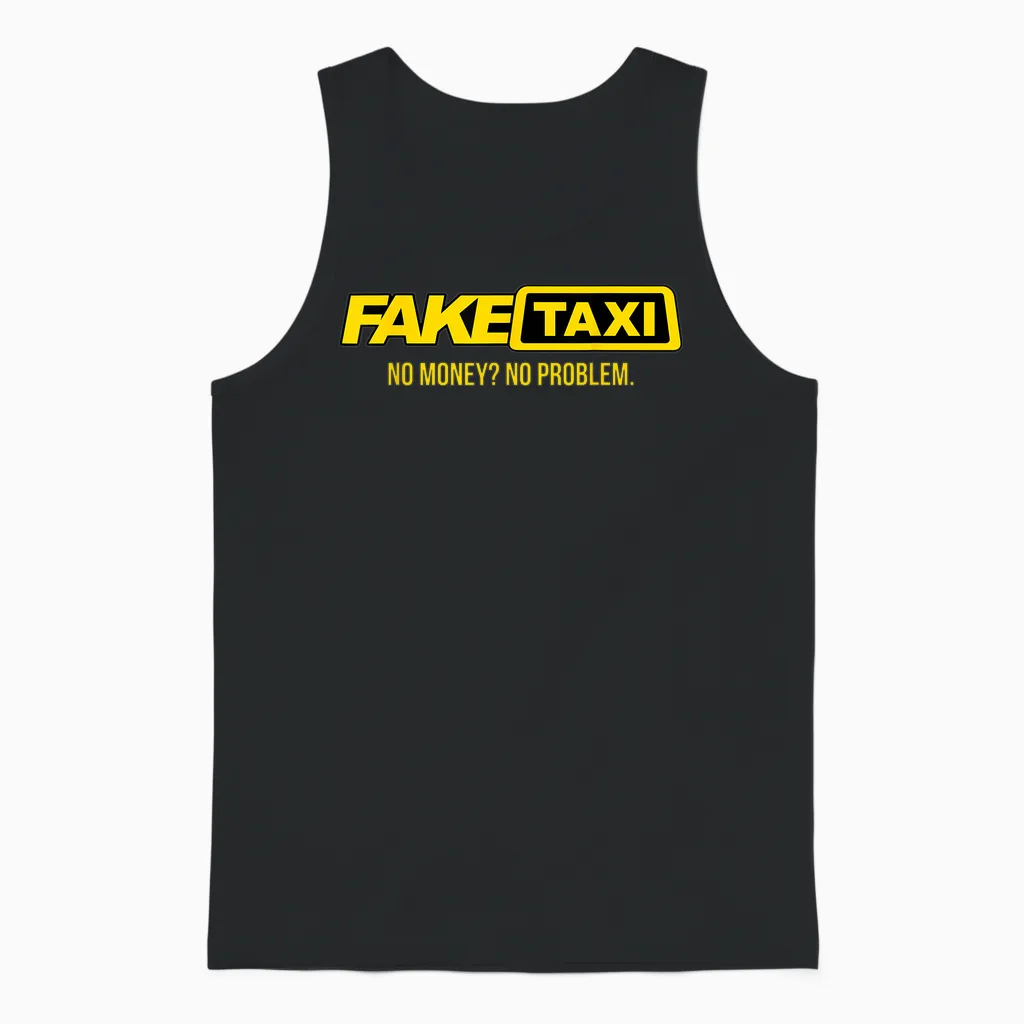 Funny Fake Taxi Driver Clothing - Unisex Adult T-Shirt - Black - S - Short Sleeve Unisex Tank Top in Black