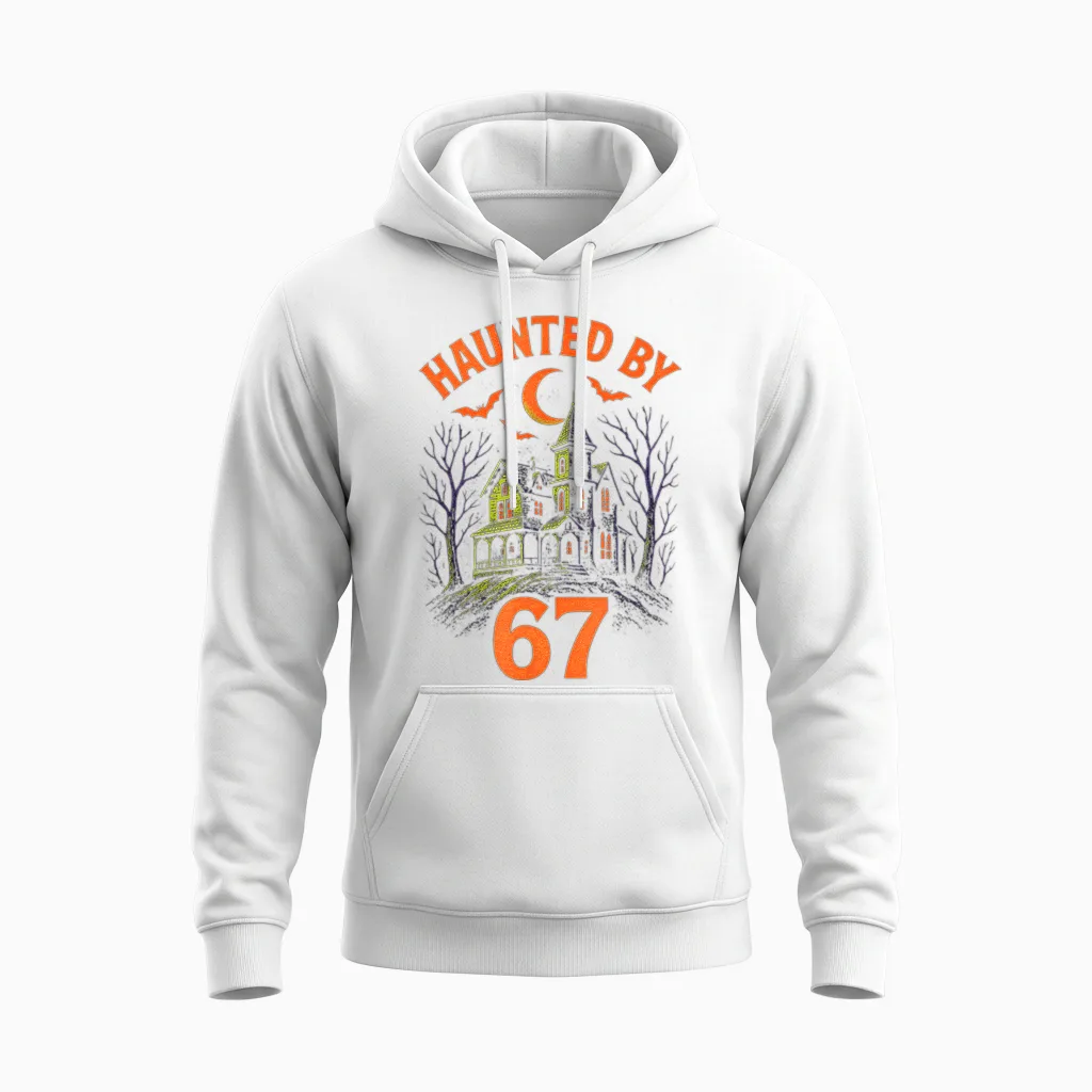 67 Halloween Costume Brainrot Teacher 6-7 Meme Six Seven Unisex Hoodie in White