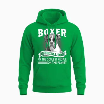Boxer Dog Shirt - Boxer Dog Official Dog Unisex Hoodie - Irish Green