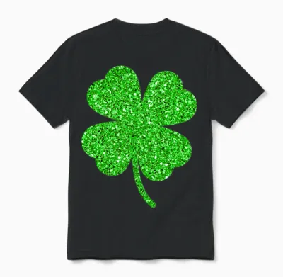 Irische Kleeblätter St. Patrick’s Day Langarmshirt Unisex T-Shirt - Black
