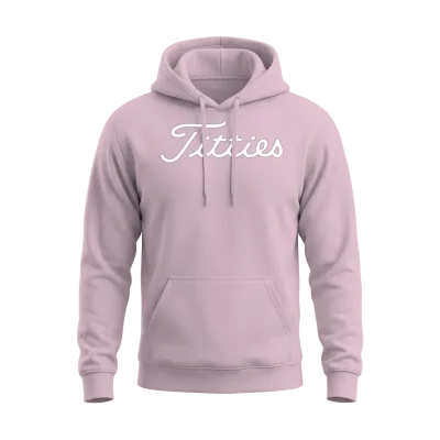 Funny Golf Titties Funny Saying Golfer Golfing Unisex Hoodie - Light Pink