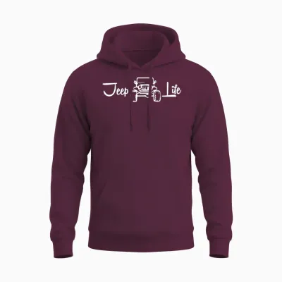 Jeep Life Unisex Hoodie - Maroon