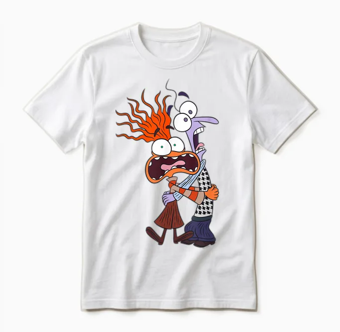 Disney and Pixar’s Inside Out 2 Toony Colors Anxiety & Fear Unisex T-Shirt in White
