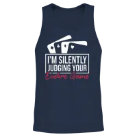 Judging Your Euchre Game Euchre Poker Euchre Unisex Tank Top - Navy – 2