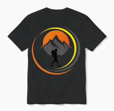 Hiking Unisex T-Shirt - Black