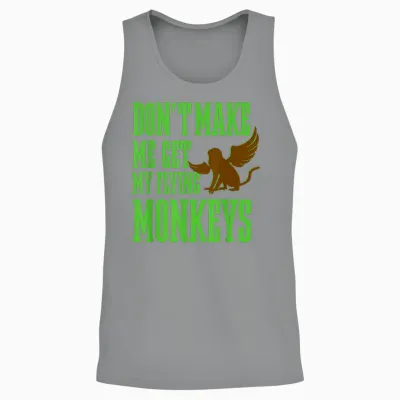 Wizard of Oz Wicked Witch Get My Flying Monkeys T-Shirt Small Unisex Tank Top - Sport Grey