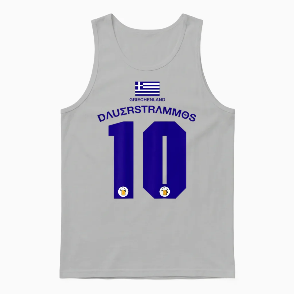 Griechenland Party Trikot Malle Party-Urlaub Unisex Tank Top in Ash