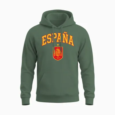 Spanien Wappen Gewölbt Espana Unisex Hoodie - Military Green