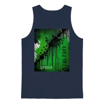 Street Culture Grunge Style Unisex Tank Top - Navy