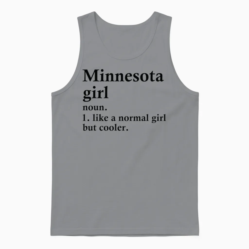 Minnesota Girl Funny Minnesotan Family Unisex Tank Top in Sport Grey
