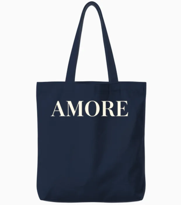 The Amore Signature Tote Bags in Navy