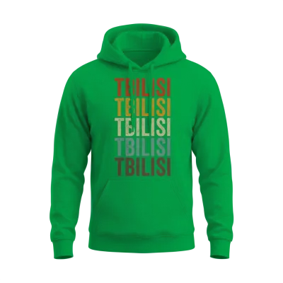 Tbilisi Georgia Retro Vintage Unisex Hoodie - Irish Green