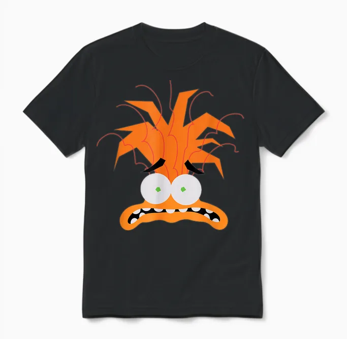Disney Pixar Inside Out 2 Anxiety Big Head Logo Unisex T-Shirt in Black