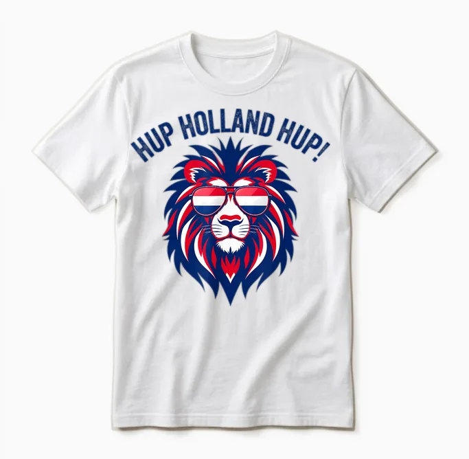 Holland Nederland Flag Dutch Lion Netherlands Pride Unisex T-Shirt in White