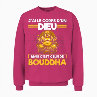 Humour Humorous J'ai Le Corps D'un God Unisex Sweatshirt - Heliconia