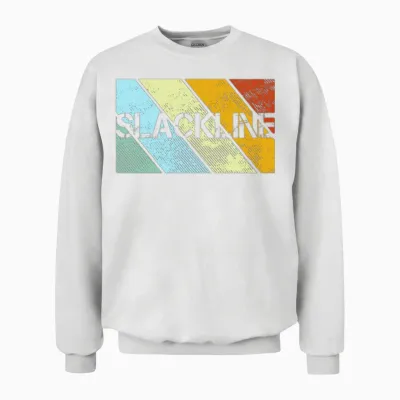 Slackline Retro Unisex Sweatshirt - White