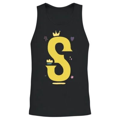 S This Is Letter S Capital First Letter in Your Unisex Tank Top - Black