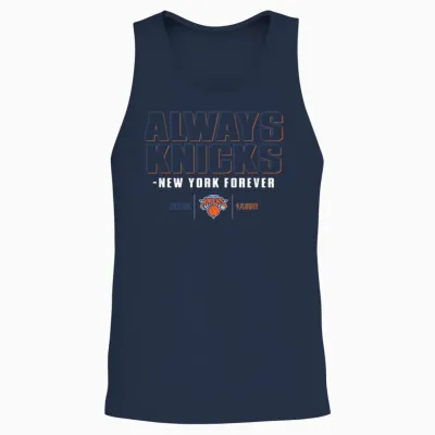 Nba 2026 Playoffs Mantra Knicks Shadow Realm Unisex Tank Top - Navy