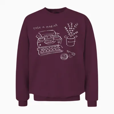Resident Evil Line Art (a) T-Shirt, Black Unisex Sweatshirt - Maroon