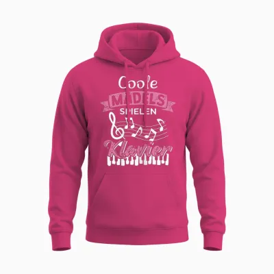 Coole Mädels Spielen Klavier Unisex Hoodie - Heliconia