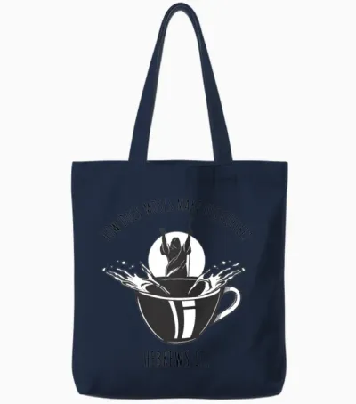 Moses Coffee Funny Joke Tote Bags - Navy