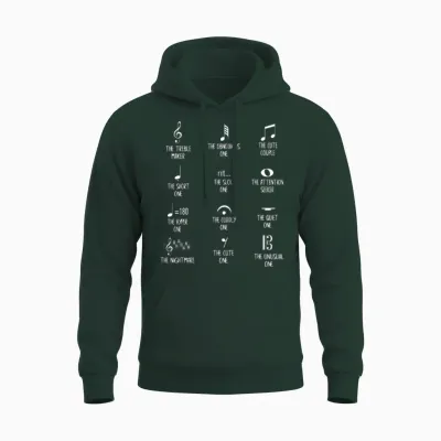 Funny Symbol Music Unisex Hoodie - Forest