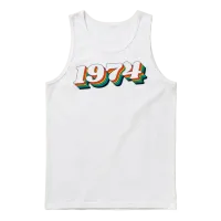Retro 1974 Unisex Tank Top - White – 1
