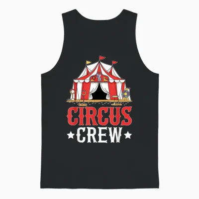Circus Crew Carnival Costume Funny Circus Event Clown T-Shirt, Black Unisex Tank Top - Black