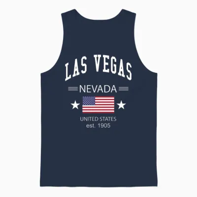 Las Vegas Unisex Tank Top - Navy