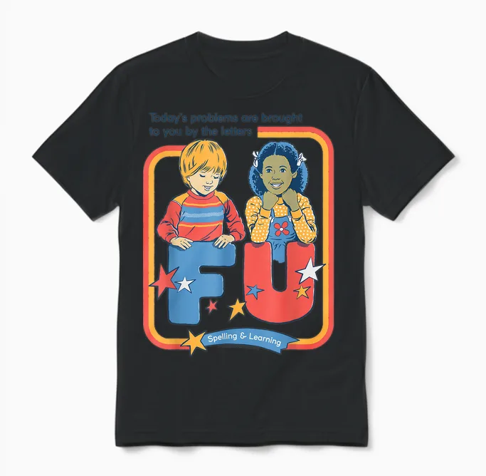 Today's Problems F U Sarcastic Retro Funny Adult Humor Unisex T-Shirt in Black