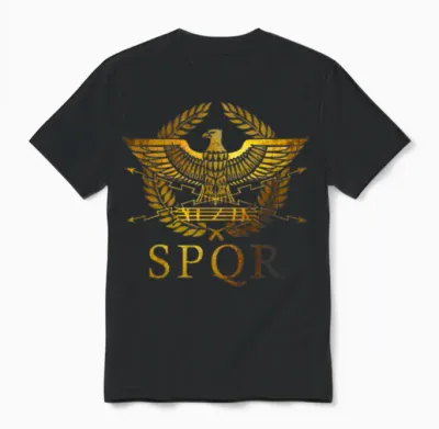 Spqr Senātus Populusque Rōmānus Unisex T-Shirt - Black